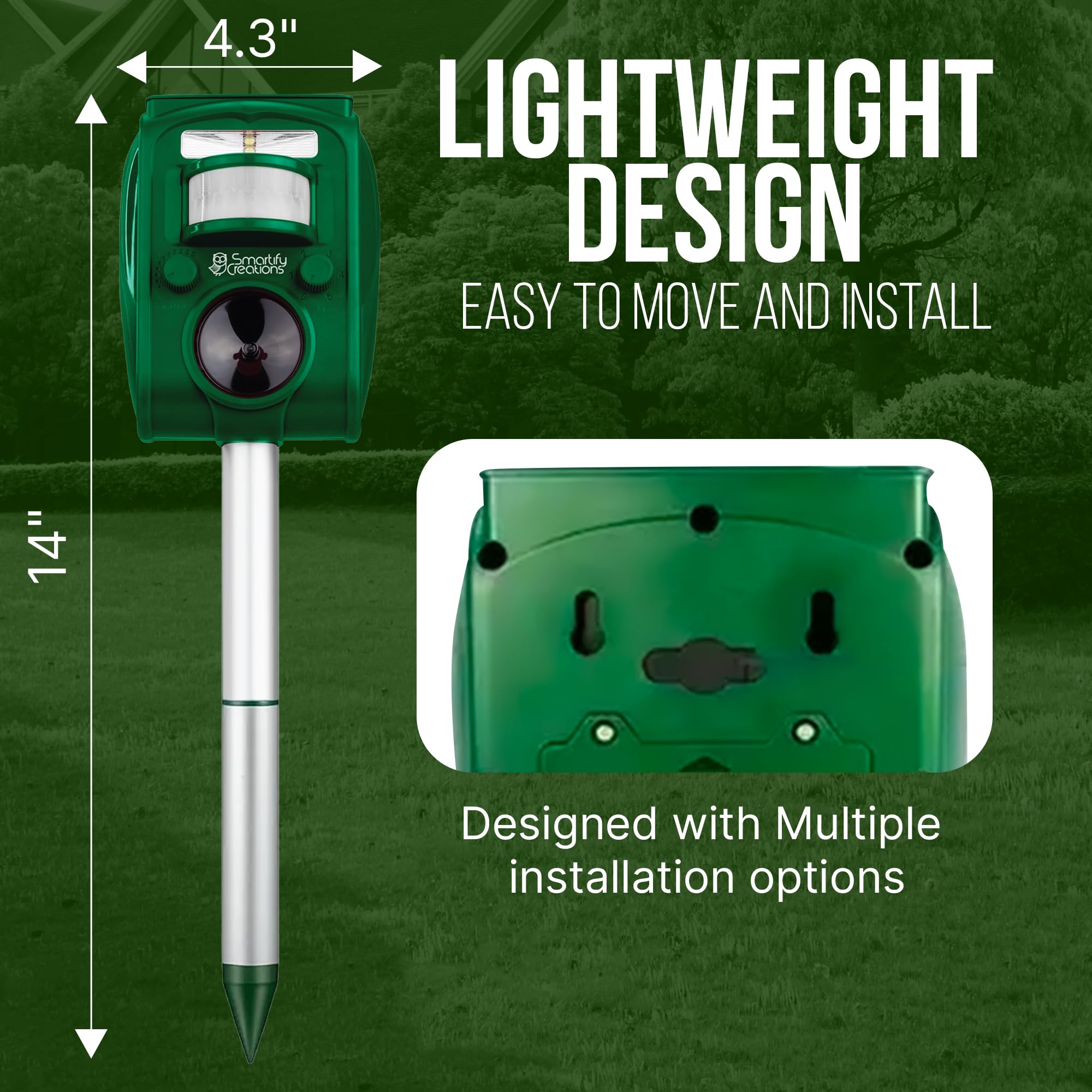 Smartify Creations garden deterrent helps keep patio areas safe from wildlife.