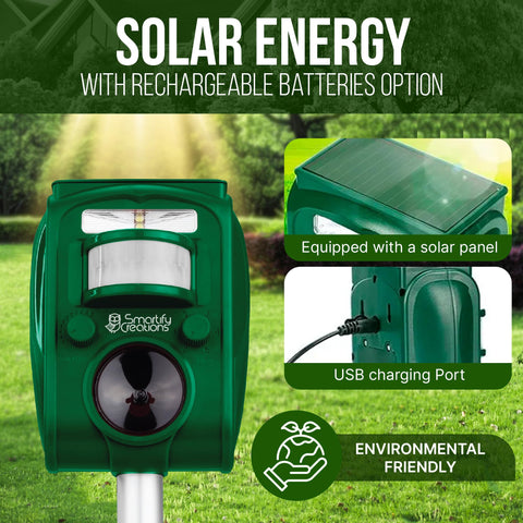 Smartify Creations LED deterrent outdoors uses light cues to deter pets.