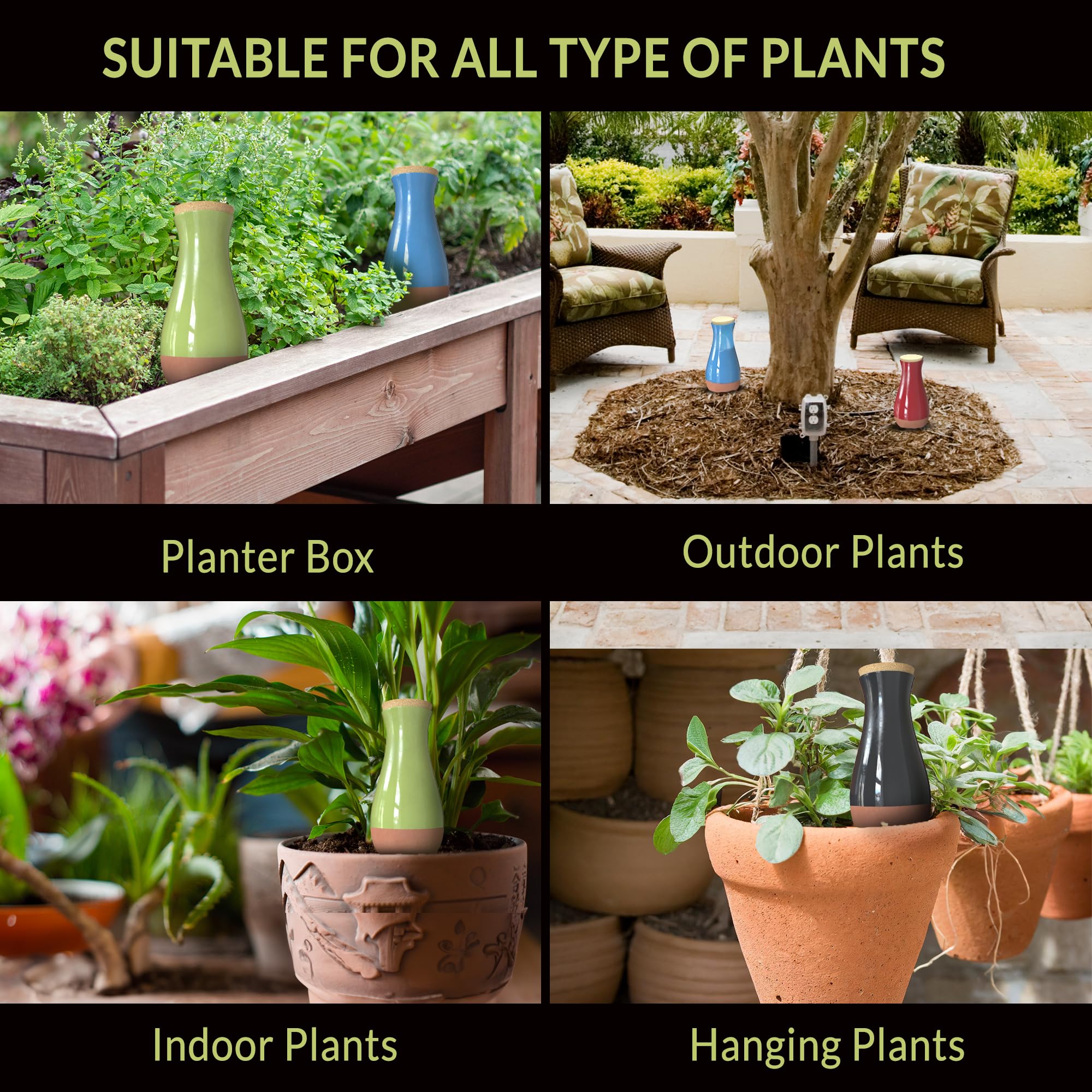 SmartiLiving self-watering system providing consistent moisture for plants