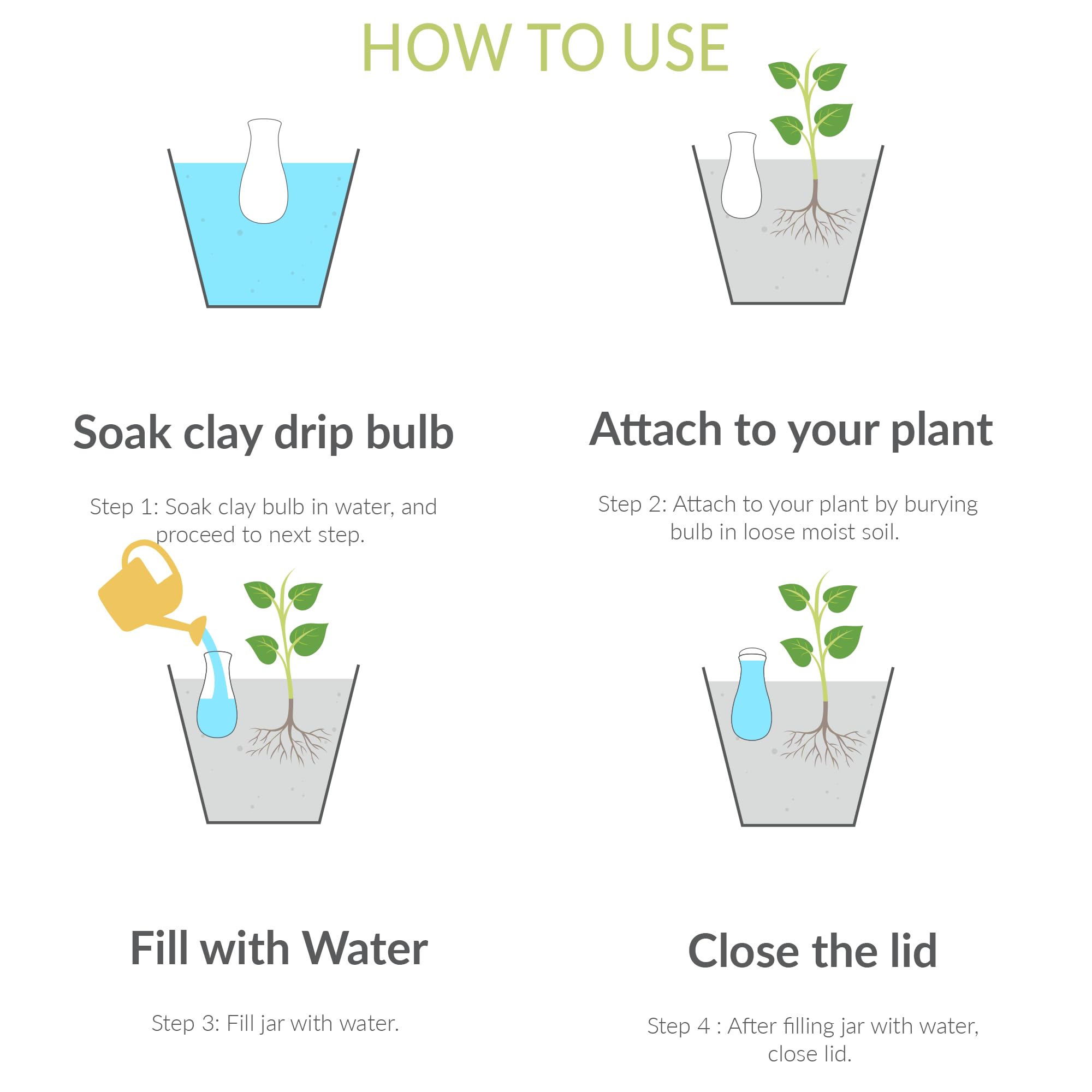 SMARTILIVING Ollas suitable for both outdoor and indoor plant care