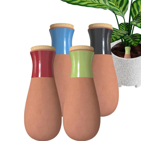 SMARTILIVING Ollas terracotta water globe closeup showing the earthy material and design benefits