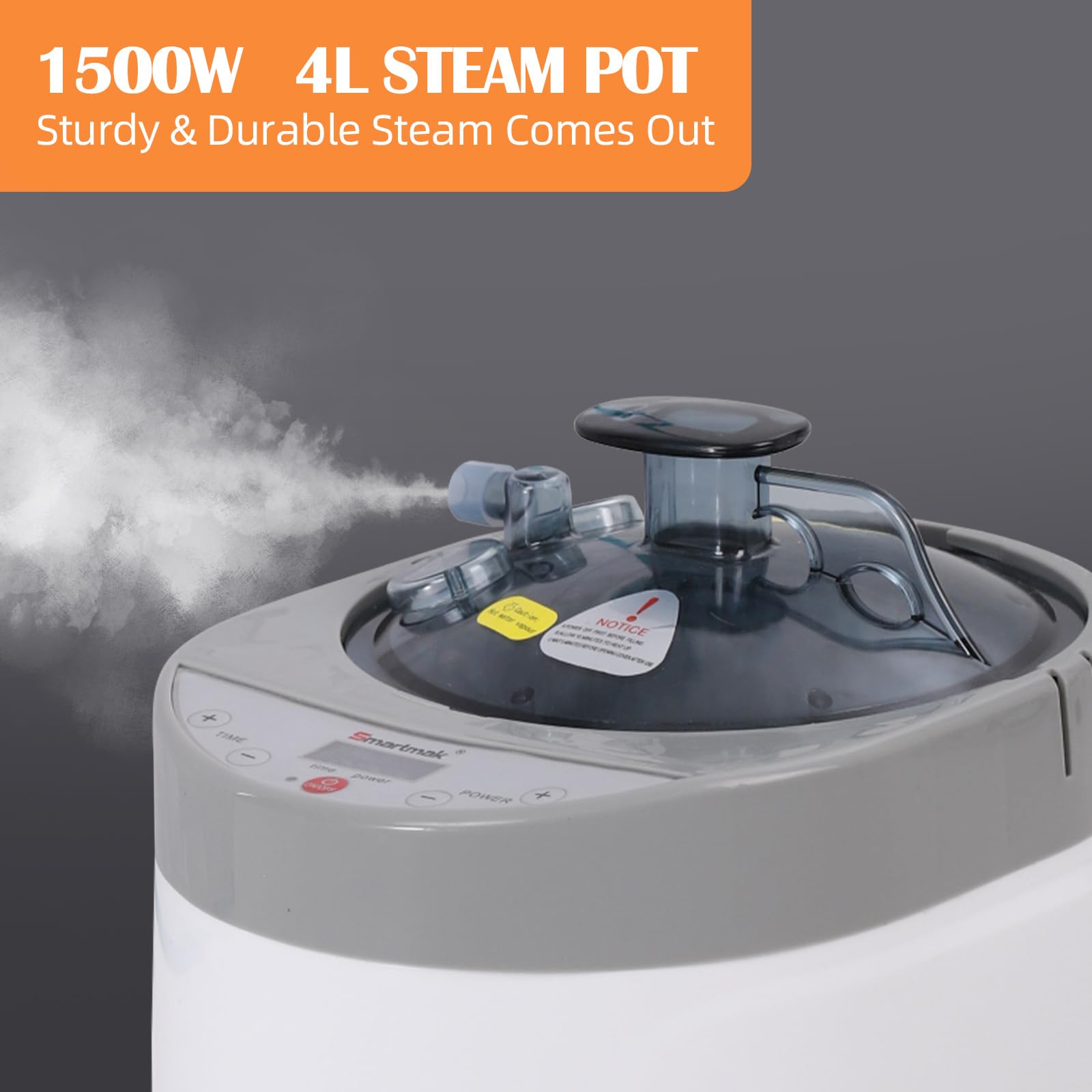 Smartmak sauna steamer remote control for easy operation.