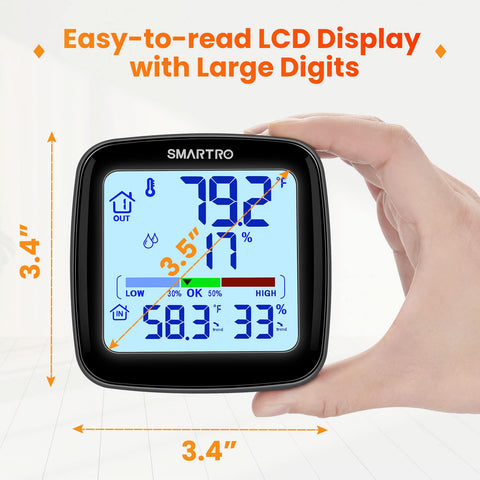 SMARTRO SC92 wireless sensors connection enables multi‑location monitoring up to 200 ft