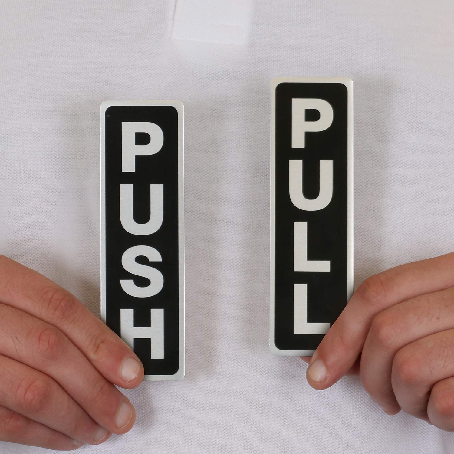 SmartSign adhesive-backed signs with 3M tape provide quick, tool-free installation.