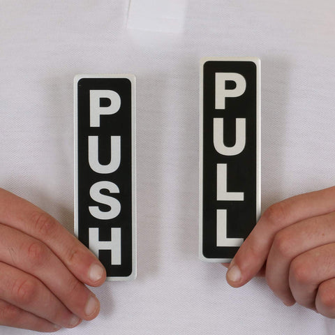 SmartSign adhesive-backed signs with 3M tape provide quick, tool-free installation.