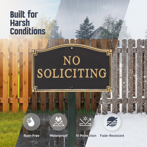 SmartSign aluminum plaque made in USA with sturdy construction.