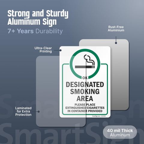 SmartSign aluminum sign outdoors, durable and long-lasting.