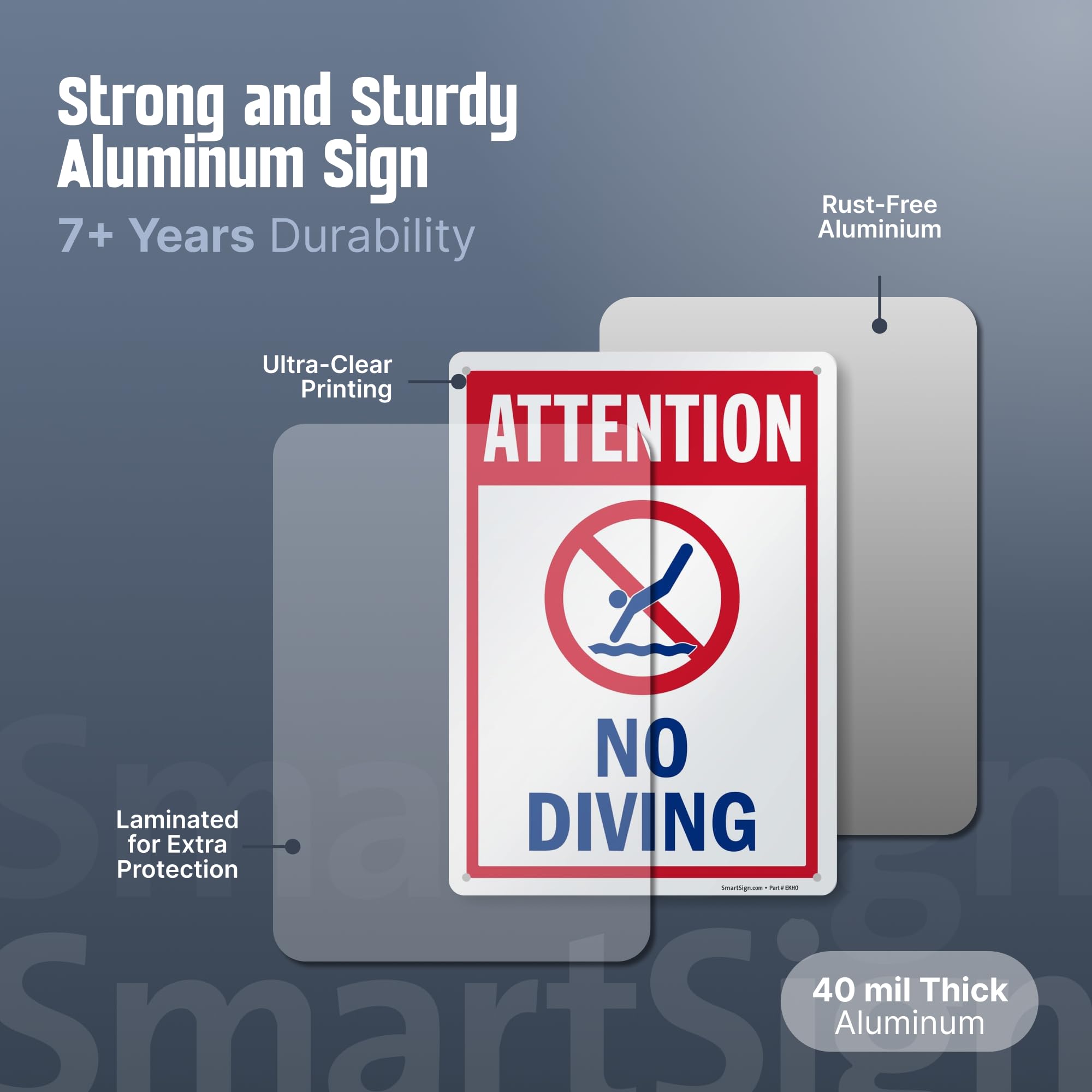 SmartSign UV-protected laminate guards graphics against sun and chemicals.