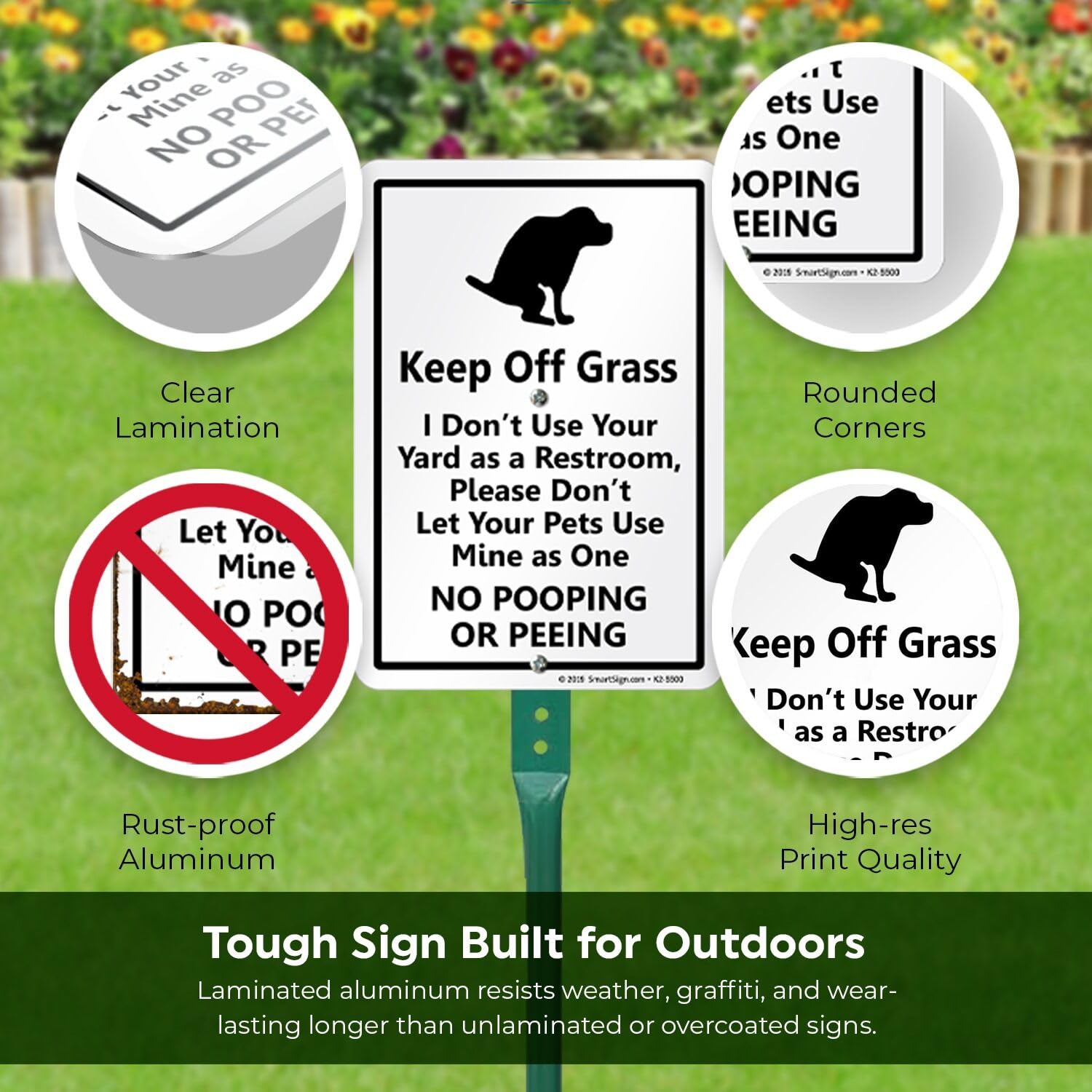 SmartSign easy ground installation without tools for quick setup.