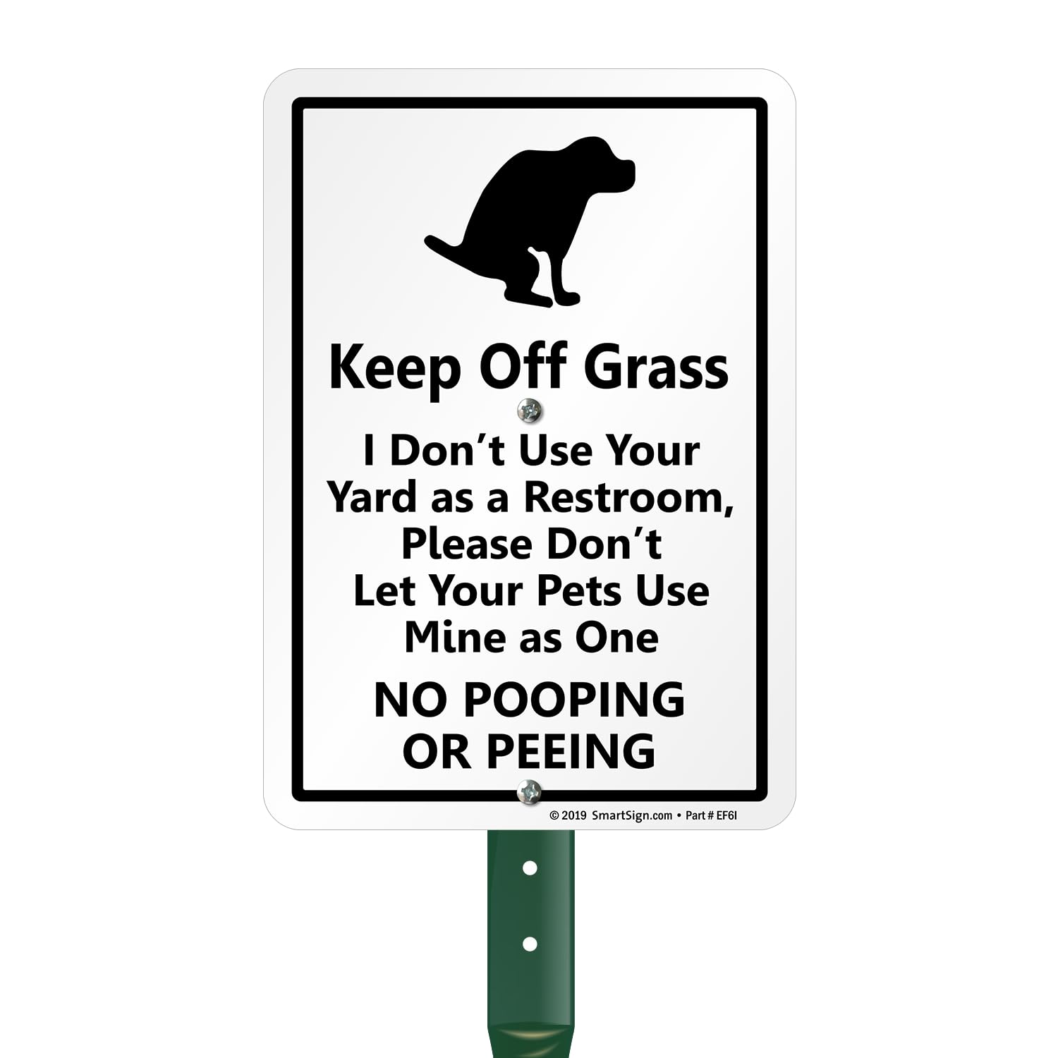 SmartSign Keep Off Grass sign on sturdy stake for weatherproof lawn guidance.