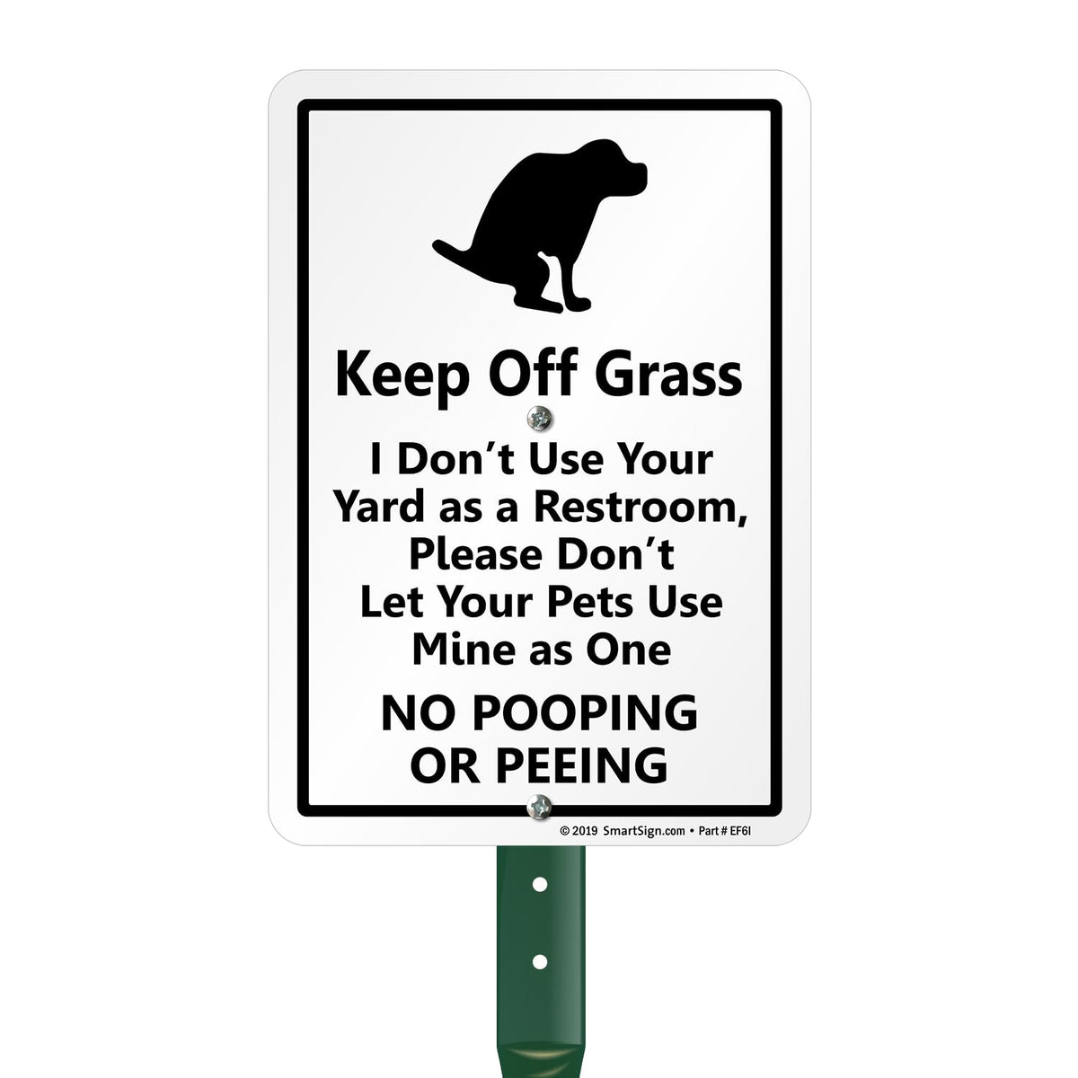 SmartSign Keep Off Grass sign on sturdy stake for weatherproof lawn guidance.