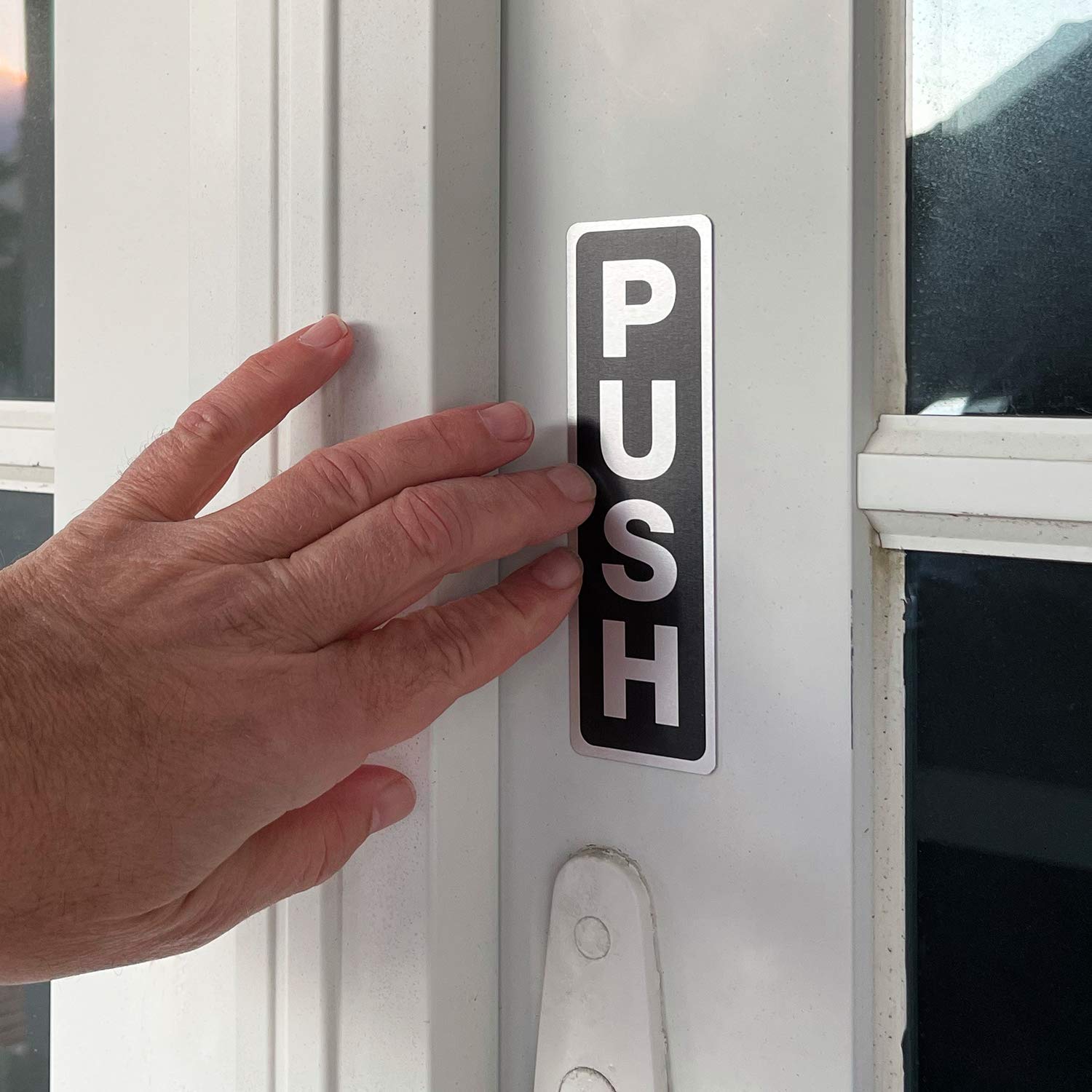 SmartSign two-sign kit ensures consistent messaging across entry points.
