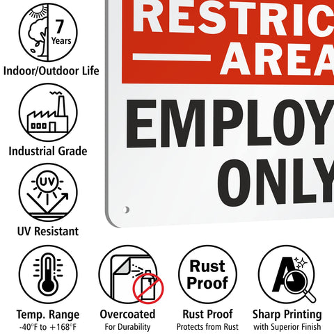 SmartSign durable 7x10 aluminum sign built for indoor and outdoor use.