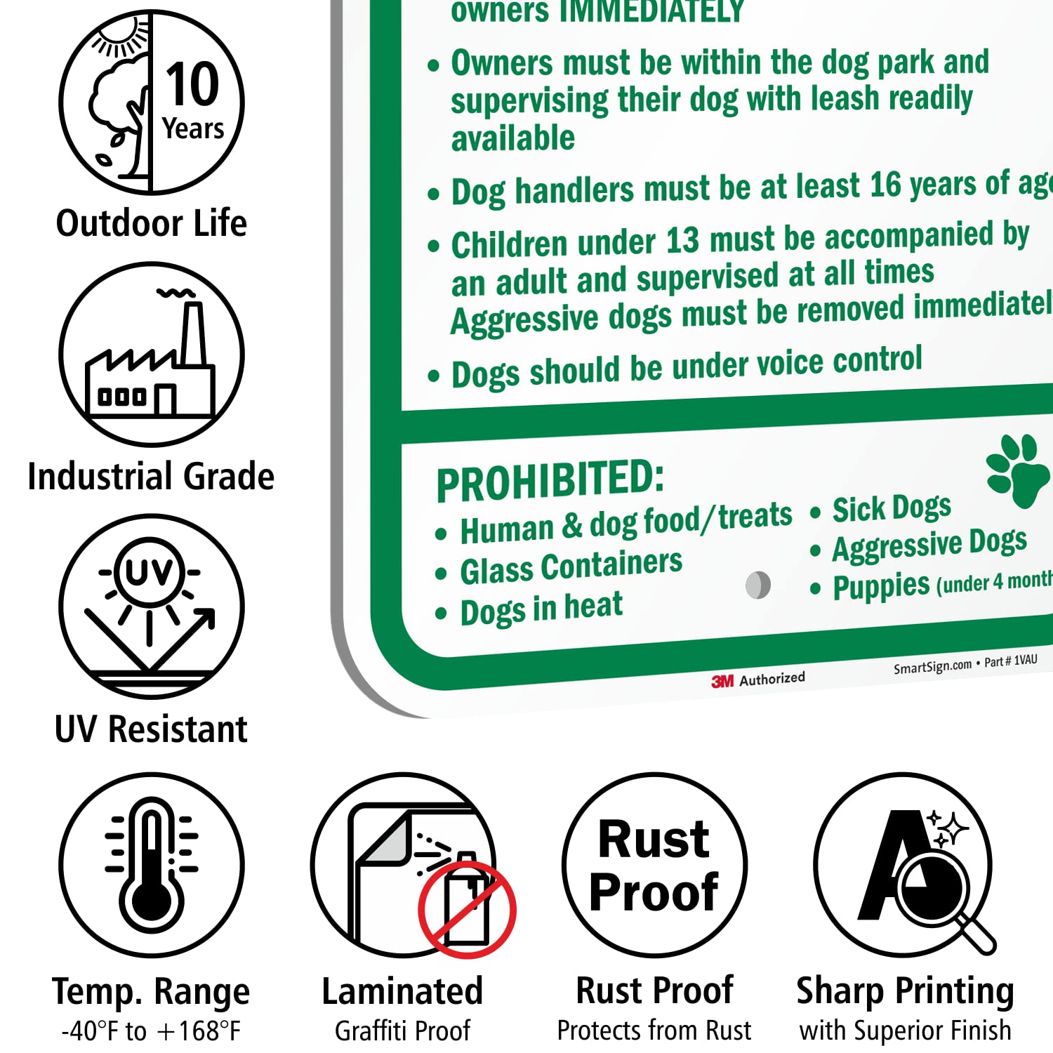SmartSign 18x12 sign pack includes one ready-to-use green and white sign