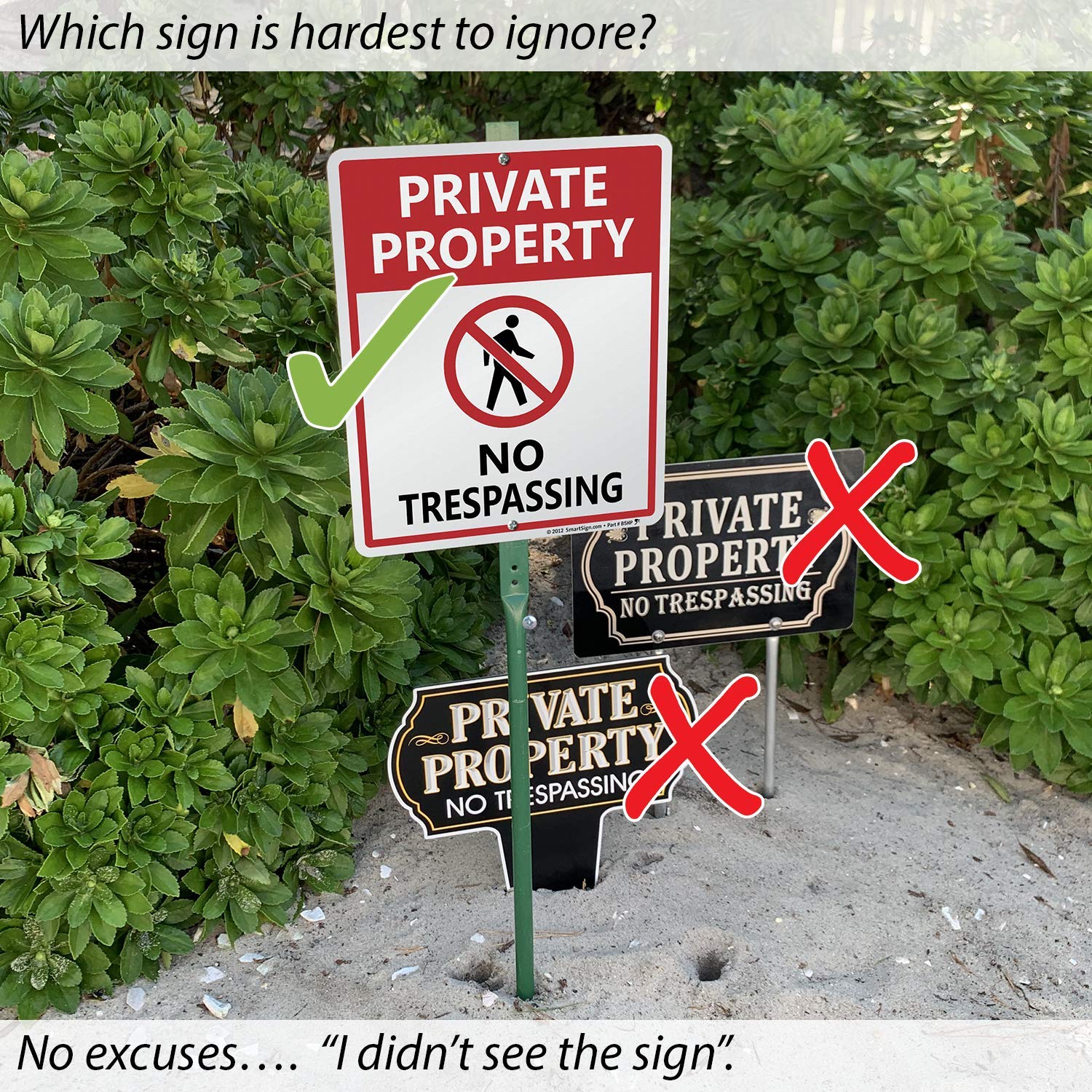 SmartSign private-property notice clearly marks boundaries