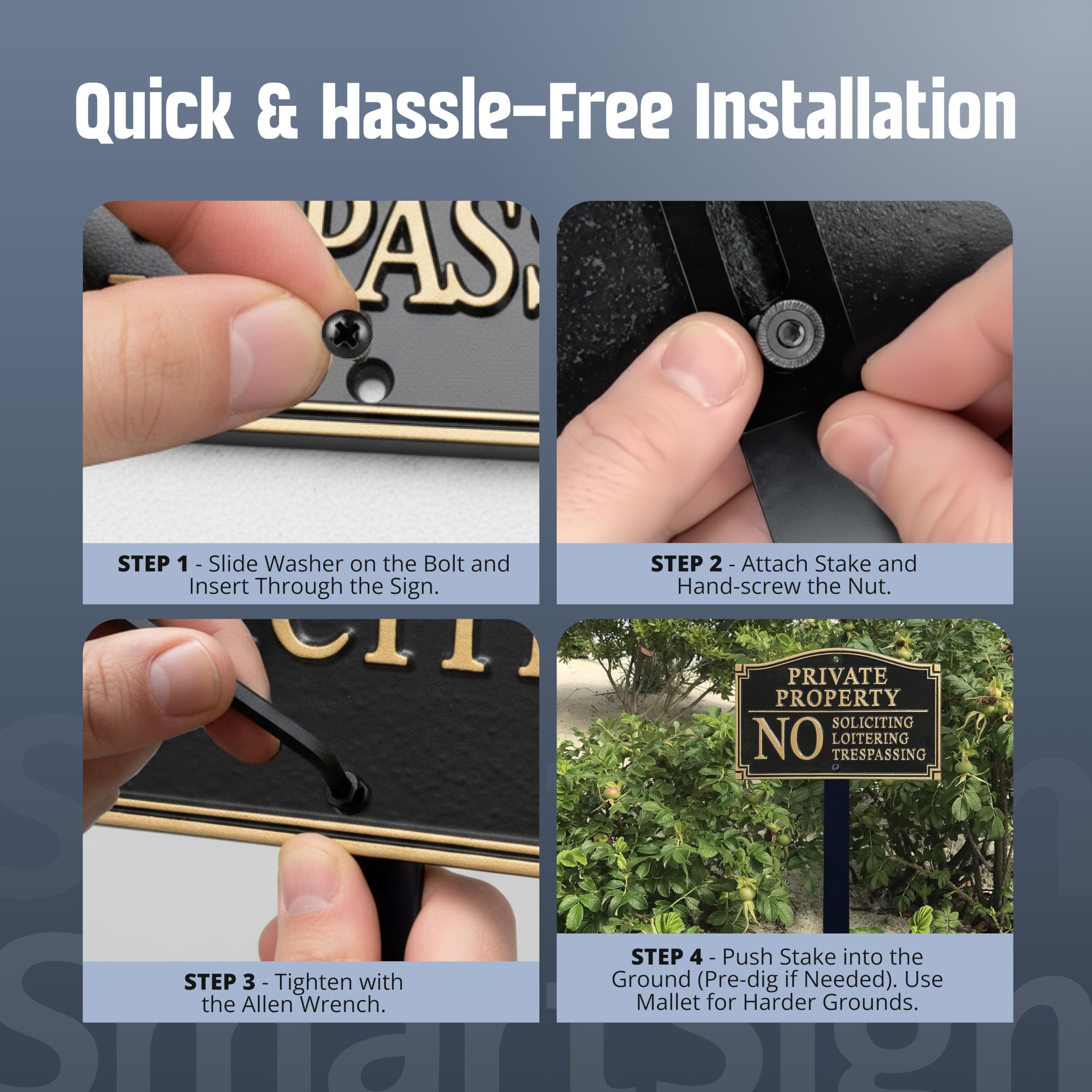 SmartSign durable aluminum plaque for long-term outdoor use