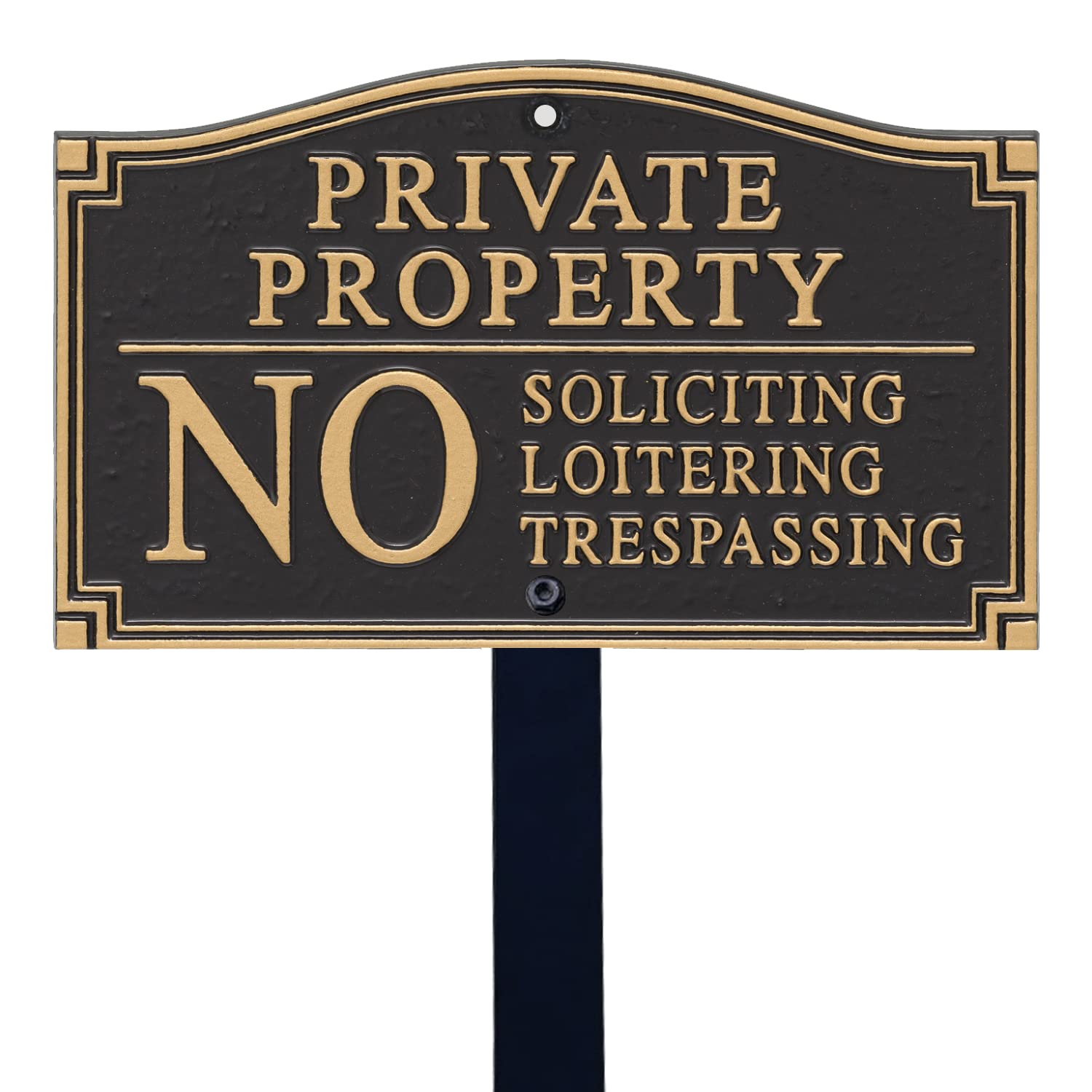 SmartSign private property sign in yard front view with bold lettering for clear visibility and boundary signaling