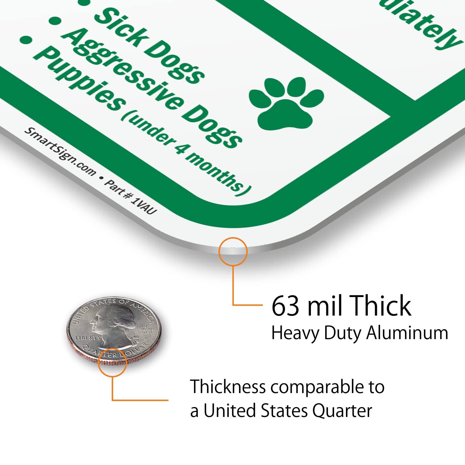 SmartSign pre-punched holes simplify mounting on common posts