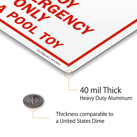 SmartSign rust-free aluminum construction resists corrosion.