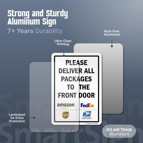 SmartSign 21.5-inch tall sign with stake provides clear curbside visibility