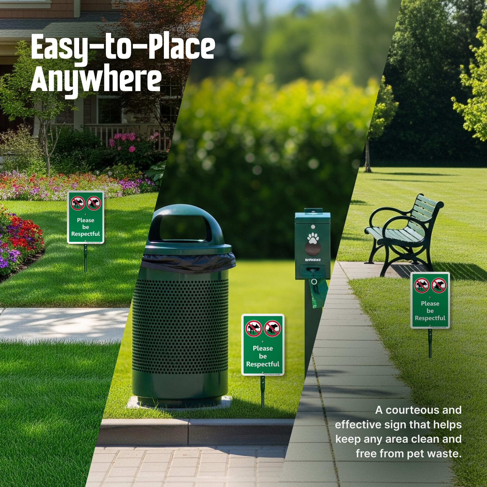 SmartSign yard sign kit assembled in a lawn