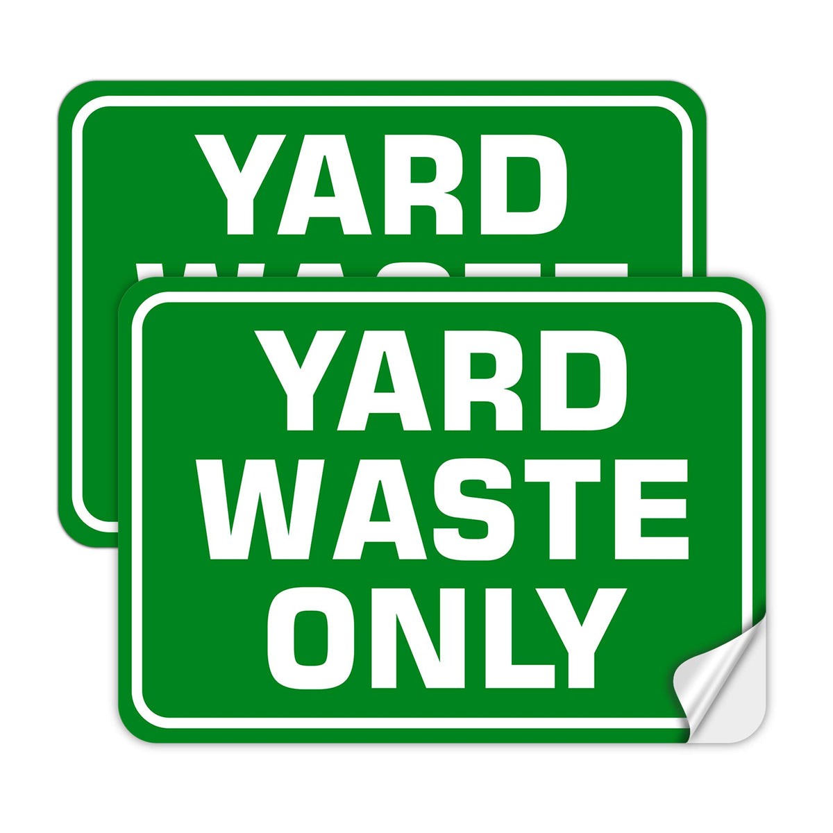 SMASMILE yard waste sign 2-pack 10x7 clearly marks yard debris for compliant disposal.