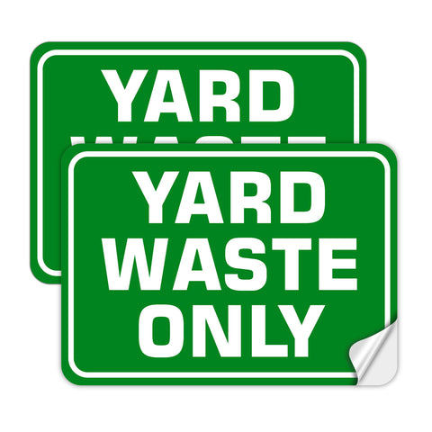 SMASMILE yard waste sign 2-pack 10x7 clearly marks yard debris for compliant disposal.