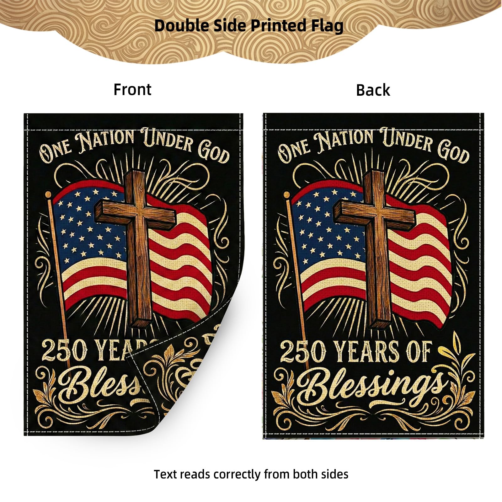 SMBLCE 250-years lettering on flag signals a milestone celebration.
