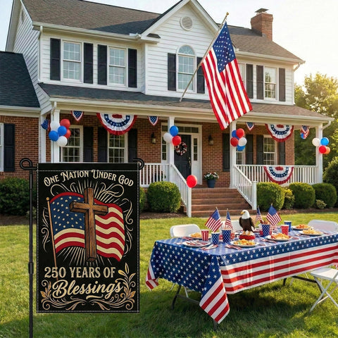 SMBLCE garden flag stands-ready display for yards and porches.