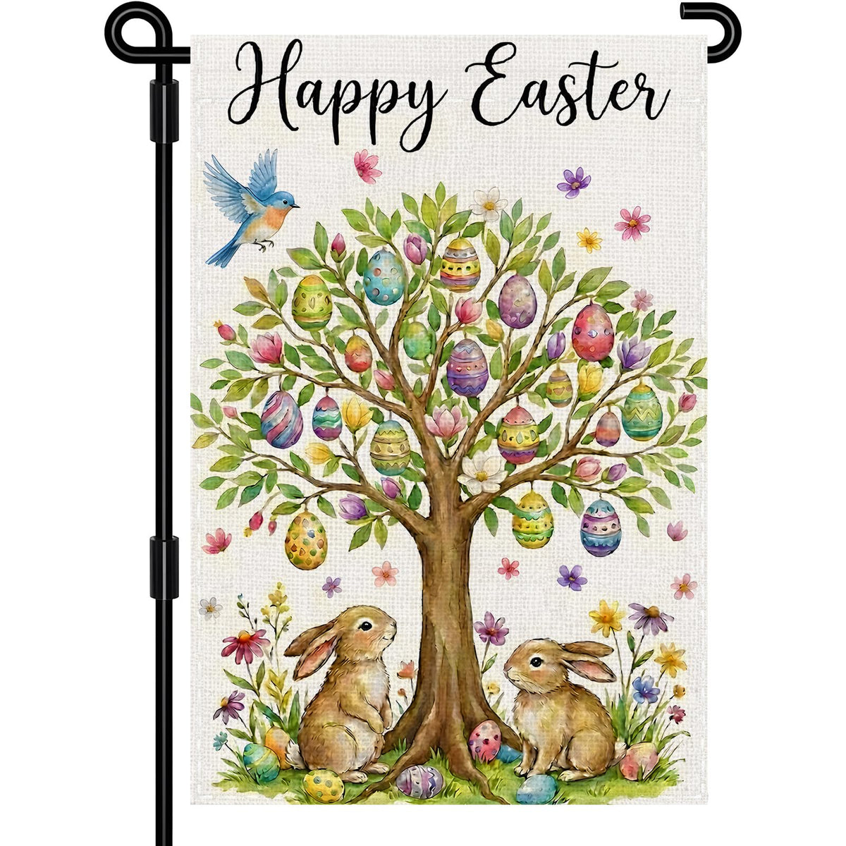 SMBLCE Happy Easter garden flag front view for outdoor displays