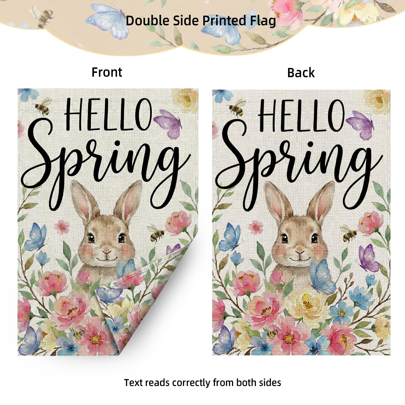 SMBLCE Hello Spring flag showcases bright bouquets to elevate curb appeal