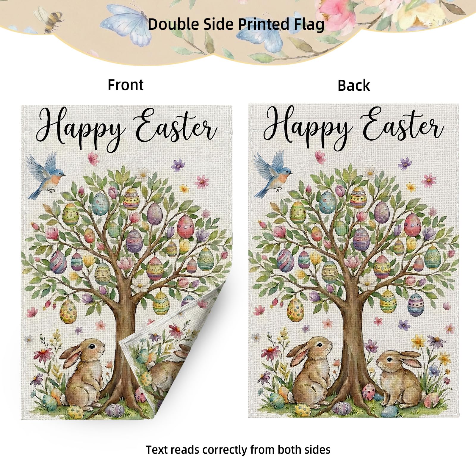SMBLCE Weatherproof polyester garden flag ideal for outdoor use