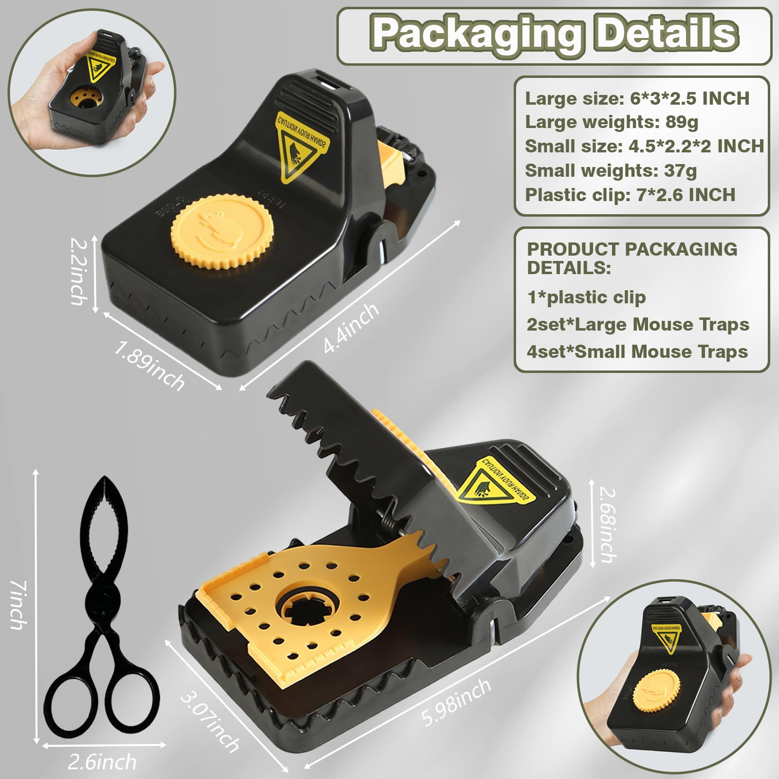 SMD35 easy-release design allows quick disposal of captured mice.