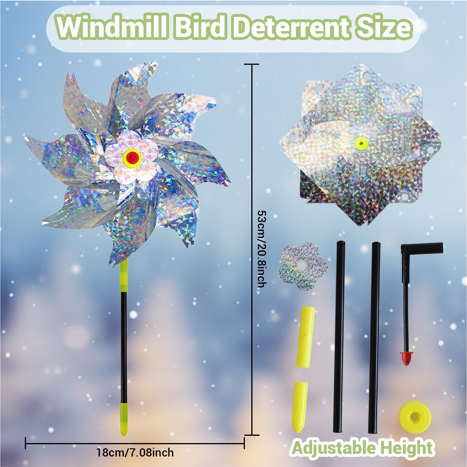 SMD35 pinwheels patio orchard versatile: suitable near pools, patios, and crops