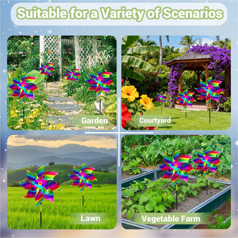 SMD35 pinwheels for outdoor spaces — eco-friendly Mylar construction resists weather.