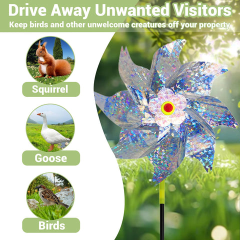 SMD35 reflective pinwheels sunlight: bright flashes to catch attention and deter birds