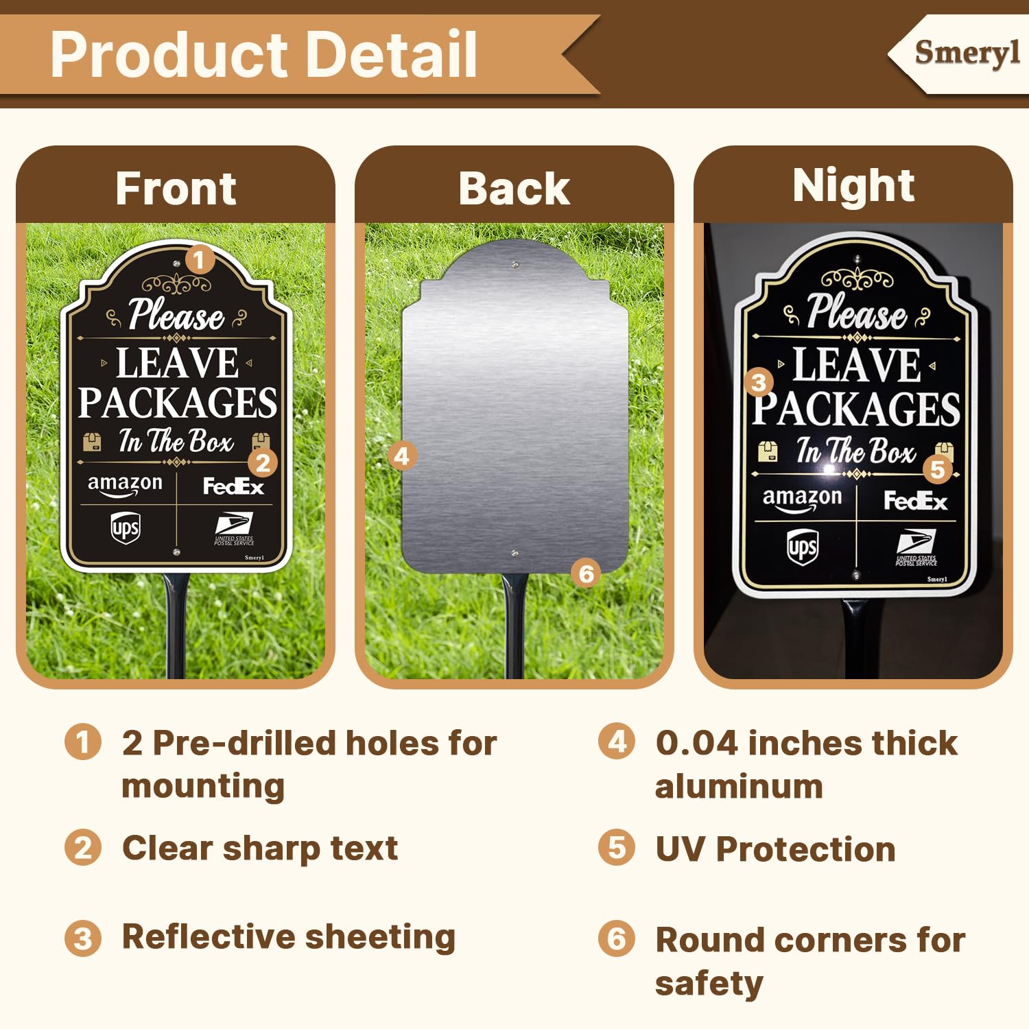 Smeryl fade-resistant printing maintains visibility in harsh weather.