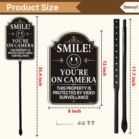 Smeryl 12x8 inch sign communicates the message from a distance