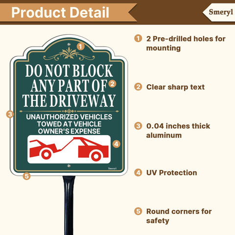Smeryl weatherproof sign stands up to sun, rain, and temperature changes