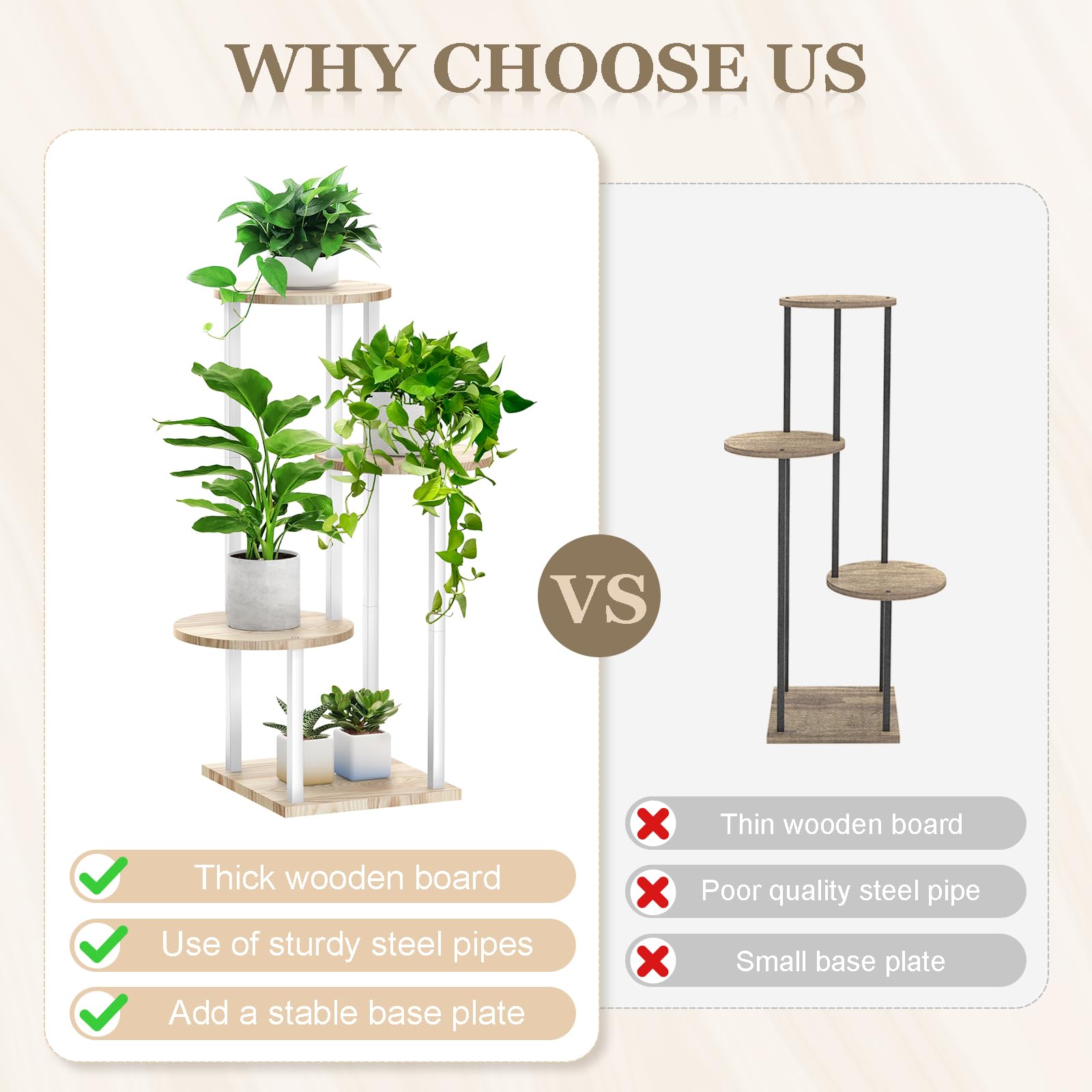 SMFANLIN plant stand balcony display creates a vibrant, organized corner