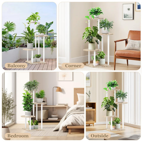 SMFANLIN 4-tier stand suits small plants and decor pieces alike