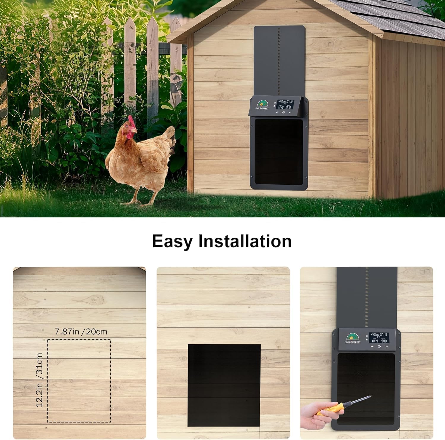 SMILE FOREST includes screws and manual for simple installation