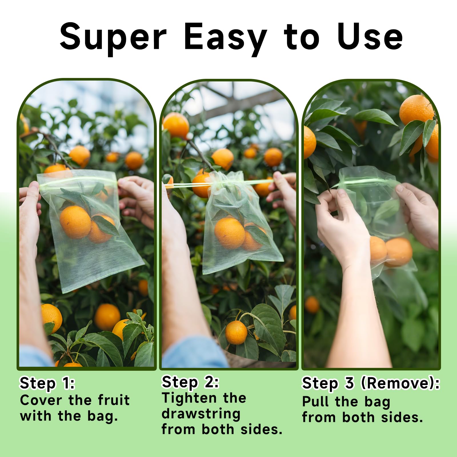 SmileLucky durable nylon fruit bag with reinforced stitching for repeated use