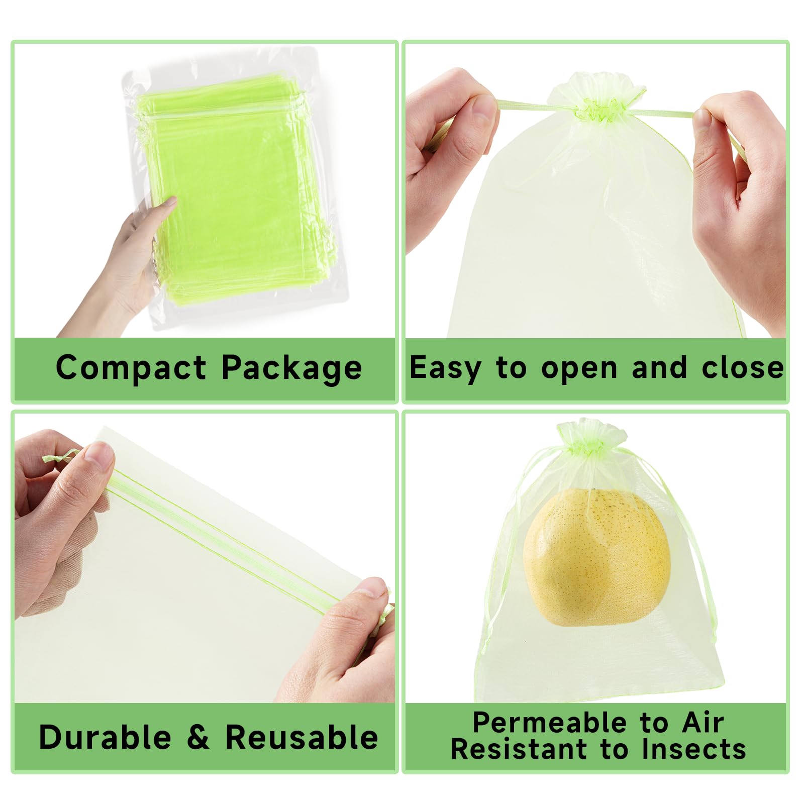 SmileLucky durable reusable nylon bags for garden protection