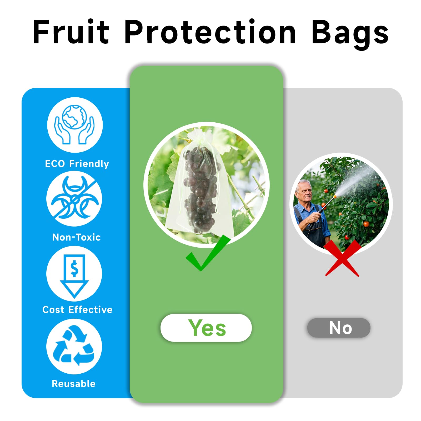 SmileLucky organza mesh bag for produce letting sunlight and air through