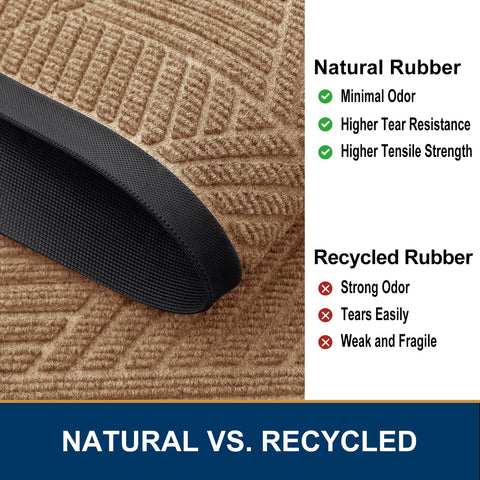 Smiry coffee doormat is easy to clean with broom, vacuum, or hose