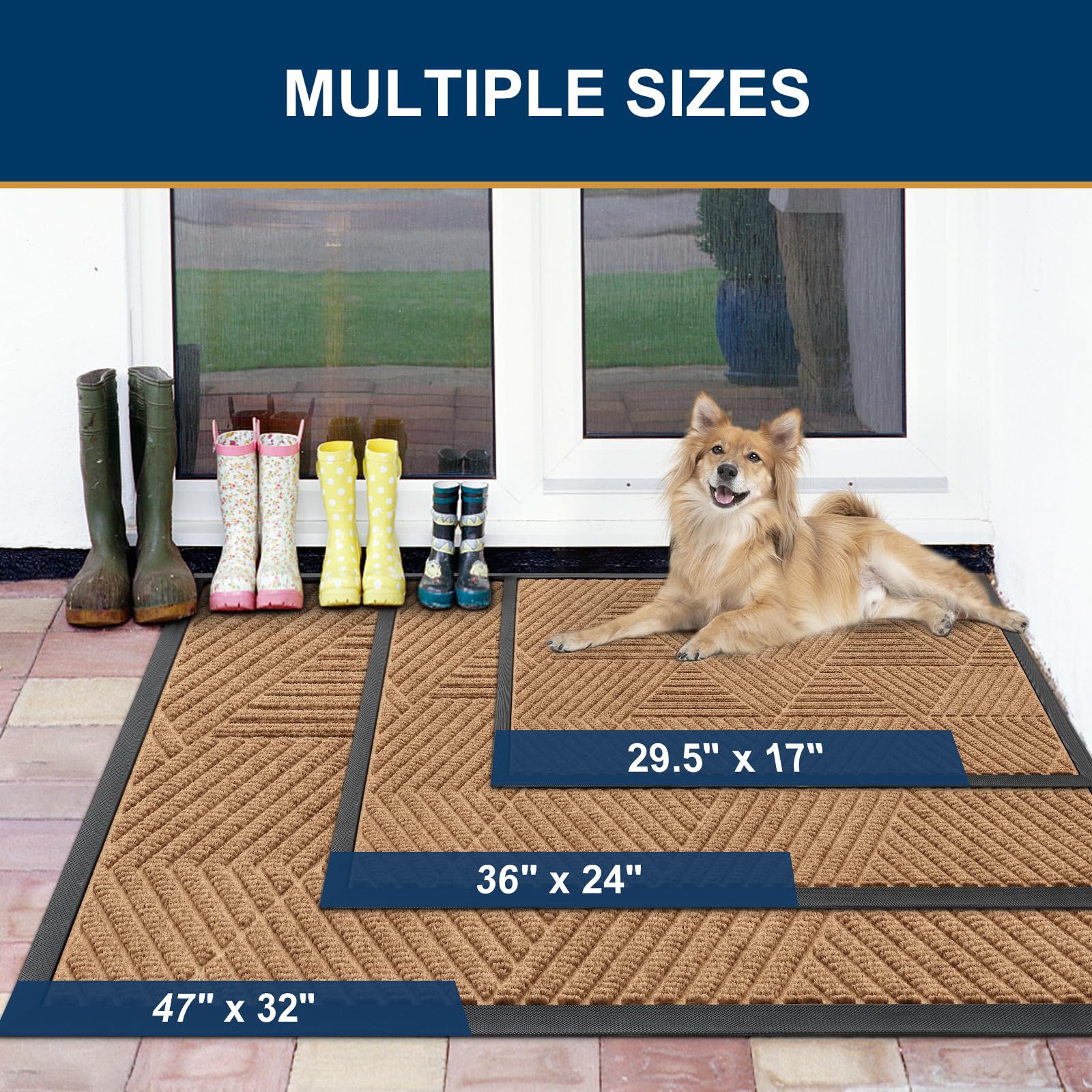 Smiry coffee doormat shows moisture-dirt trapping action for busy entrances