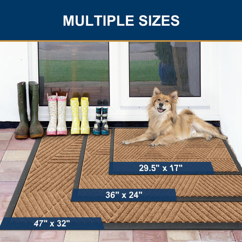 Smiry coffee doormat shows moisture-dirt trapping action for busy entrances