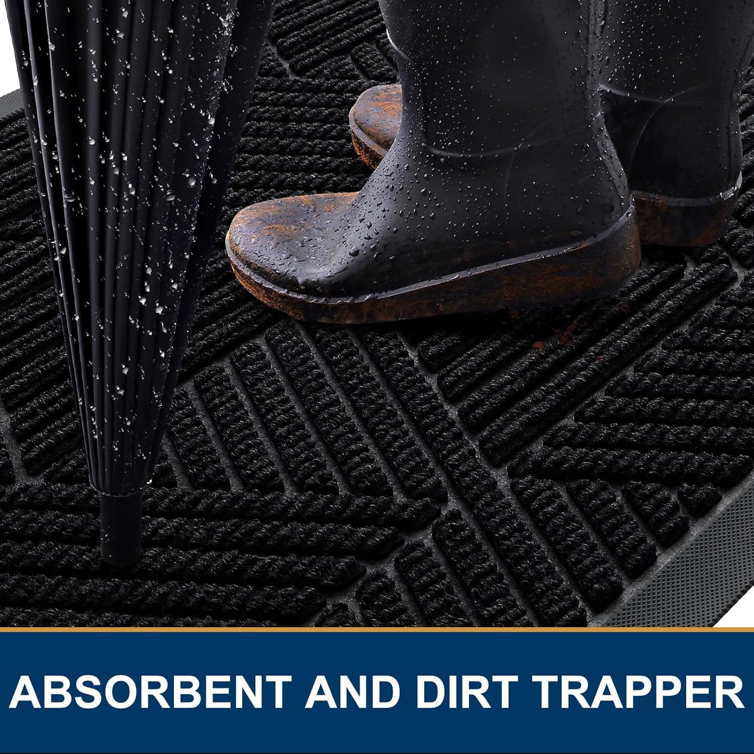 Smiry deep grooves trap dirt and gravel, keeping floors drier.