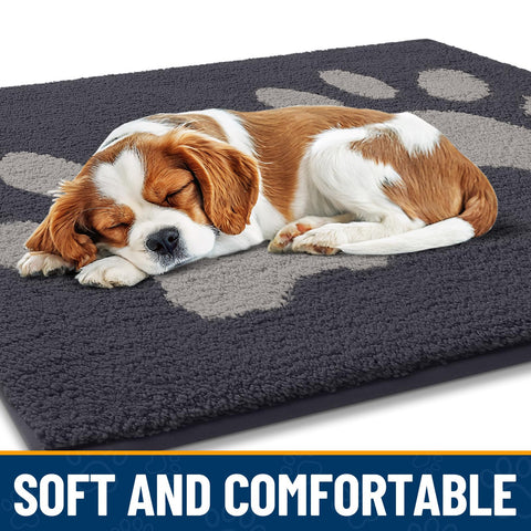 Smiry mat features soft polyester surface and braided edges for durability.
